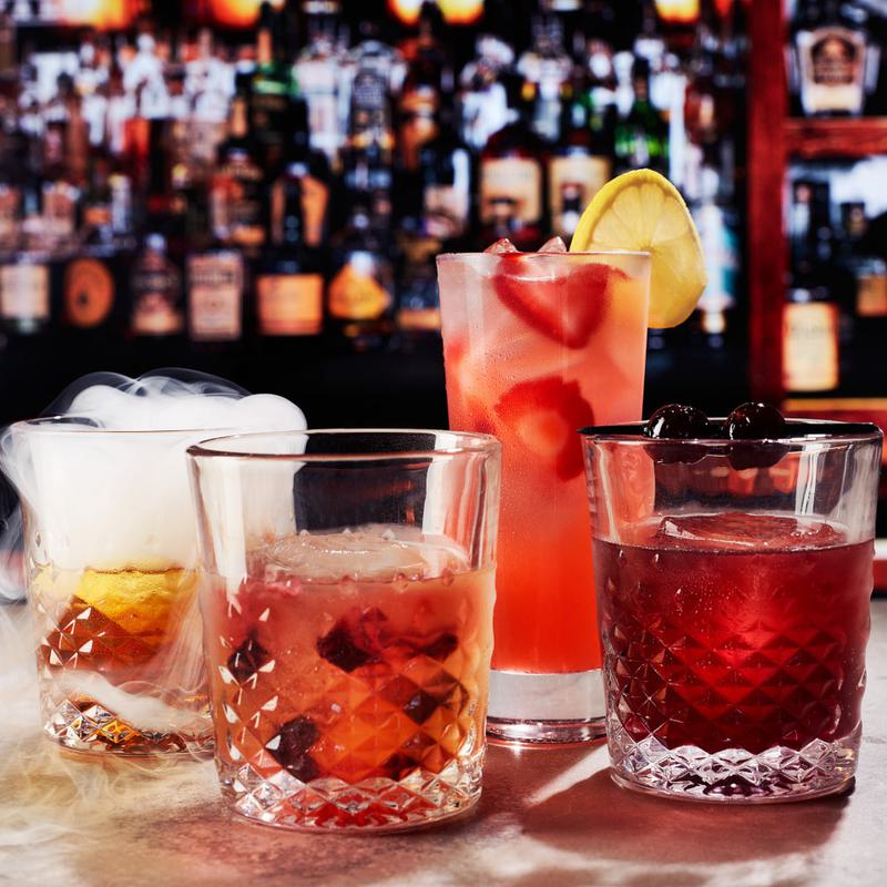 Big whiskeys American restaurant and bar drink menu.