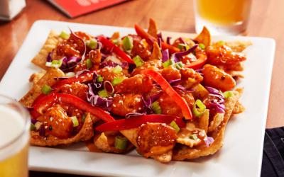 Sesame Shrimp Wonton Nachos